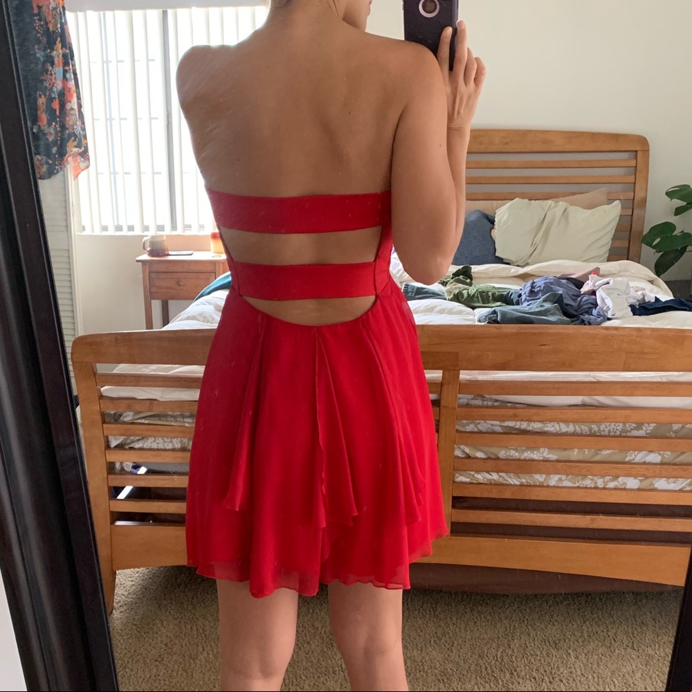 Jessica McClintock formal red dress - Picture 2 of 8